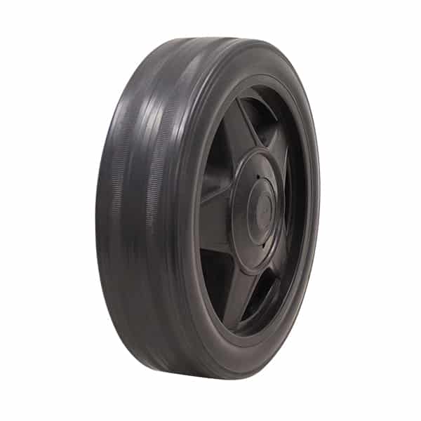 245mm Rubber On Nylon PL Bore Black Tyre Richmond Wheel | RN1024-20 image 0