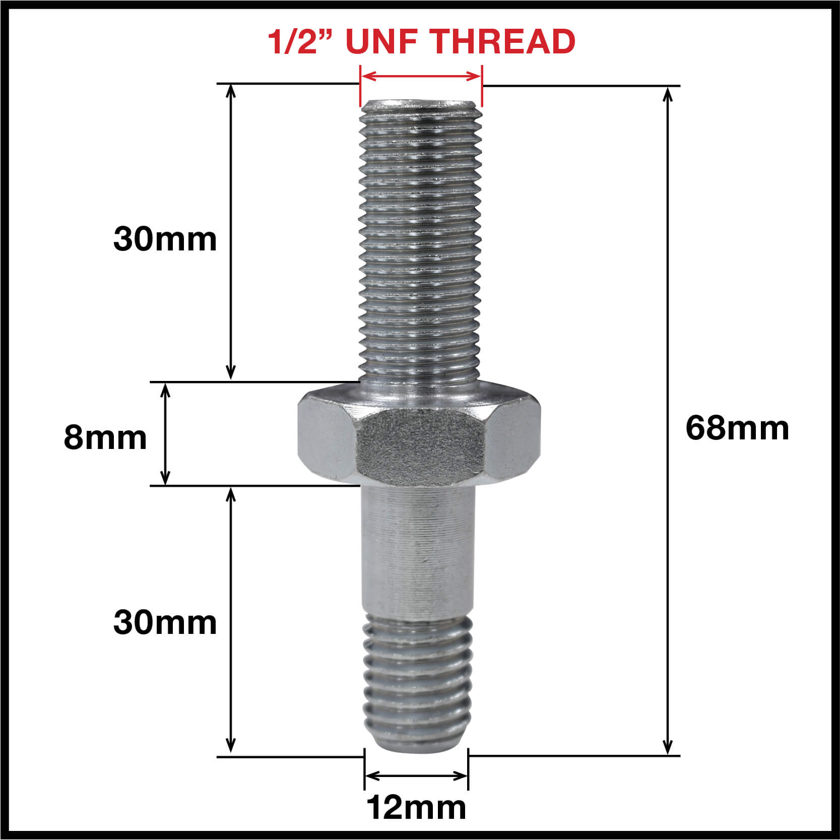 Threaded Metal Pintle Parts For 1/2″ UNF Thread (063PINTLE-TH4) image 1