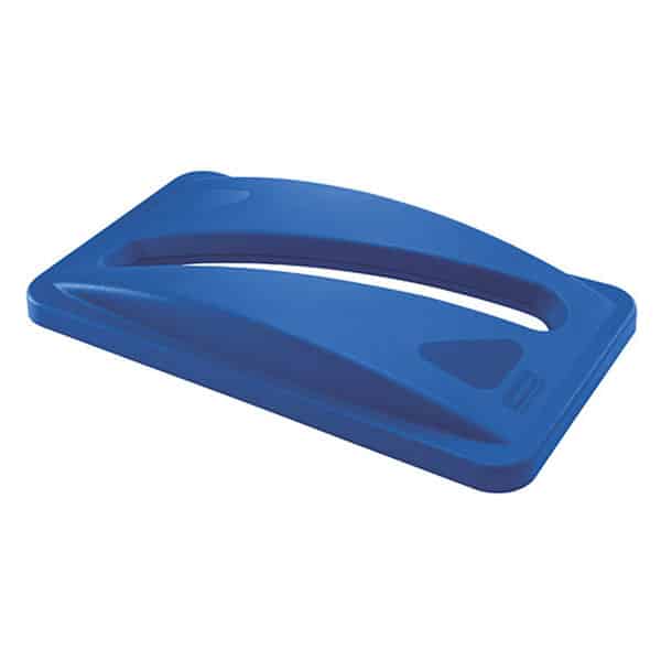 Blue Rubbermaid Paper Recycling Top for Slim Jim Containers Blue Color | RFG270388 image 0
