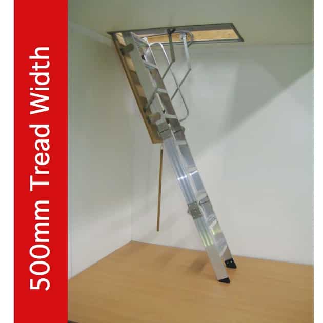 AM-BOSS Attic Ladder Big Boss Aluminium Domestic Ceiling Access | 3.4m to 3.6m image 0