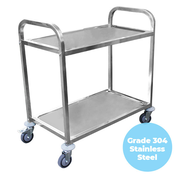 2 Shelf Grade 304 Stainless Hospitality/Service Trolley  | STR230 image 0