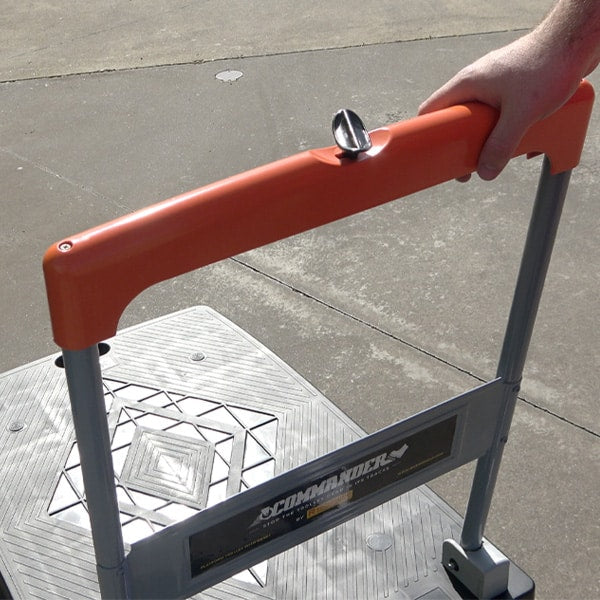 900 x 600mm Folding Platform Trolley with Deadman/Handle Brake | PFR043 image 13