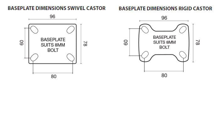 Richmond Swivel 75mm Grey Poly Tyred Wheel Stainless Steel Elite Castor (S3382B) image 1