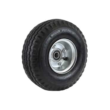 250mm 2 Piece Zinced Metal Centre Tyre Pneumatic 410X350X4 BB Richmond Wheel (Industrial Tread) | PN1070-75BB image 0