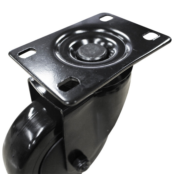 100mm Black Polyurethane Wheel 80kg Capacity Swivel Castor (S4362) image 2