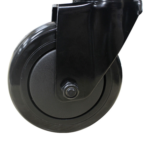 100mm Black Polyurethane Wheel 80kg Capacity Swivel Castor (S4362) image 1