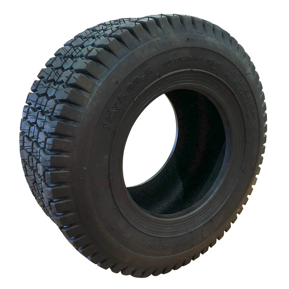 13 X 5.00-6 4PR Tubeless Block Tread Pattern Mower Tyre (TY13-500-6TUR) image 1