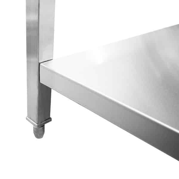 Stainless Steel (304) Bench with 150mm Splashback - 1800L x 600W x 900H image 1