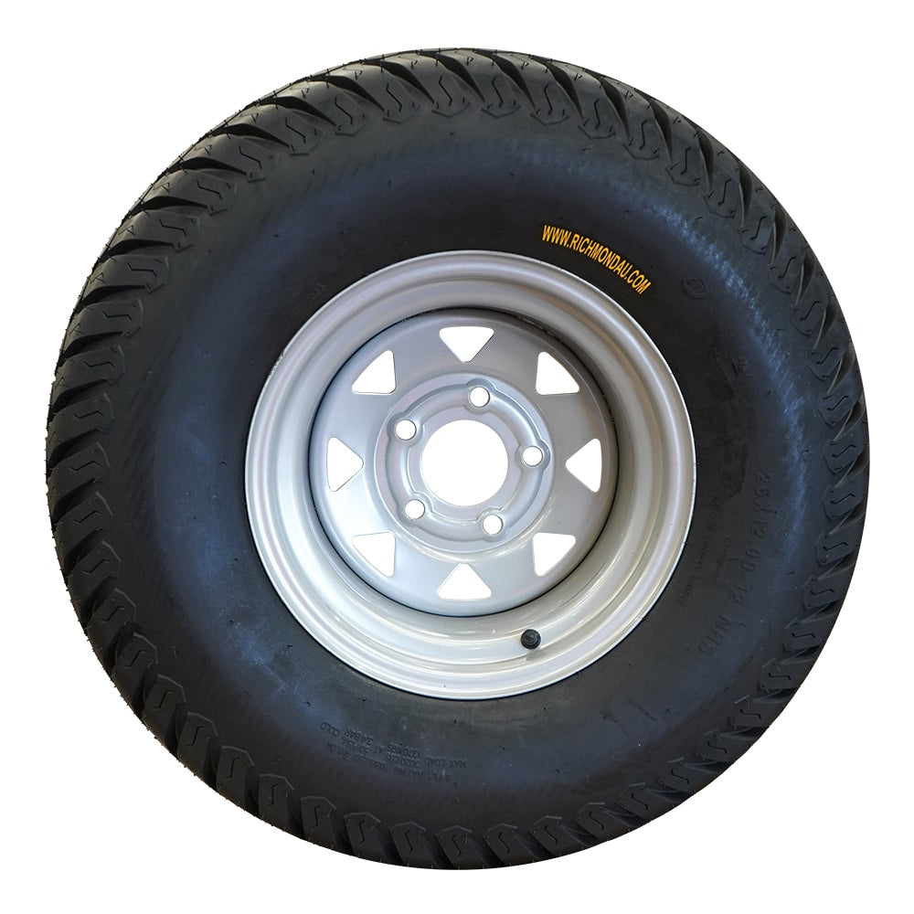 26 X 12.00-12 Pneumatic Wheel With Ford 5 Stud Pattern Rim And Premium Turf Tyre (PN26-12-12FRD) image 4