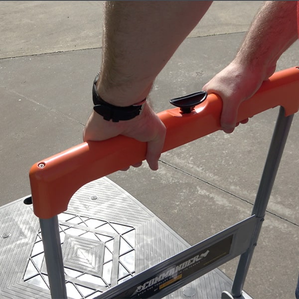 900 x 600mm Folding Platform Trolley with Deadman/Handle Brake | PFR043 image 10