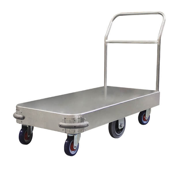 Wide 6 Wheel Stock Platform Trolley Single Handle | PGR200 image 0