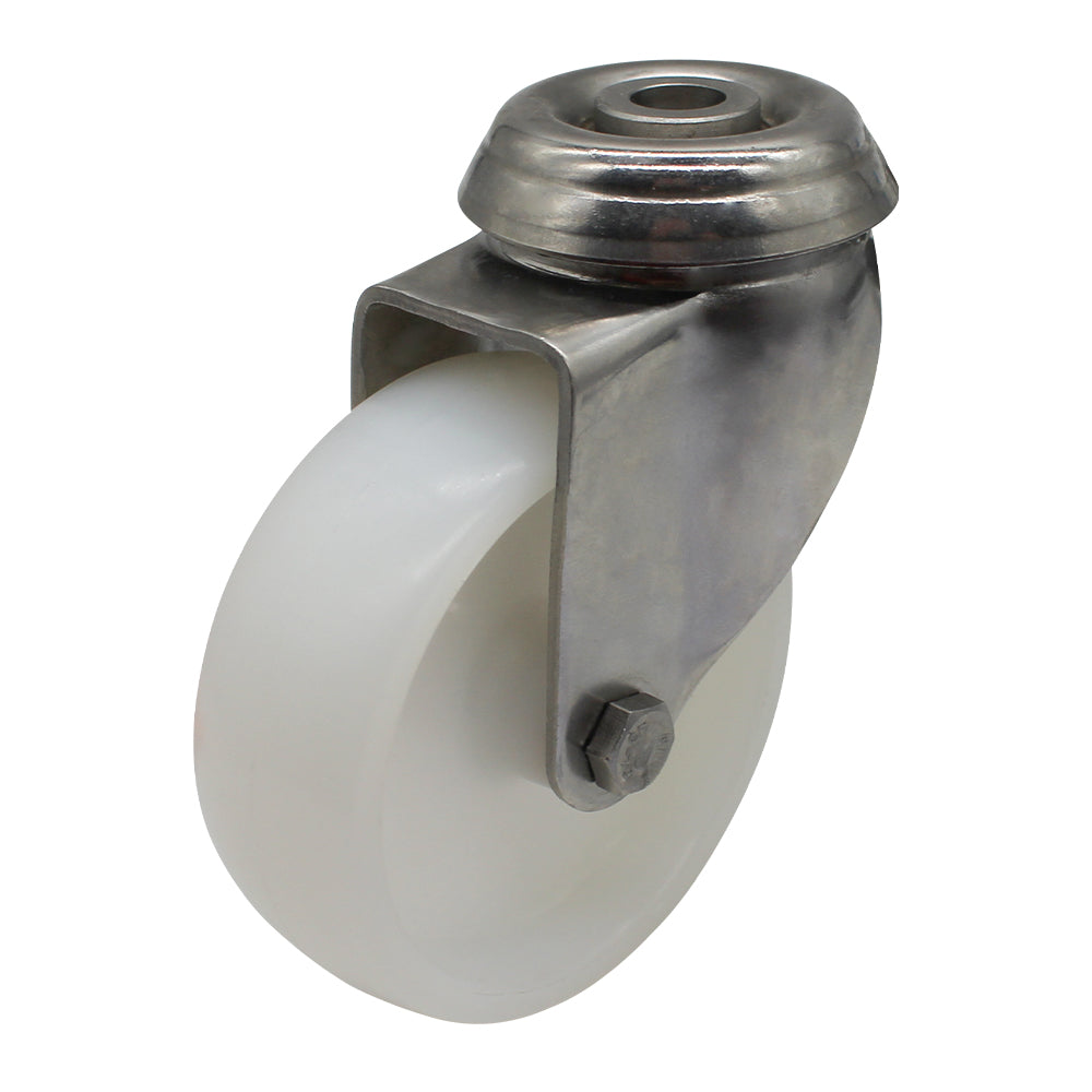 75mm Nylon Wheel 50kg Capacity Stainless Steel Castor (S3732) image 0