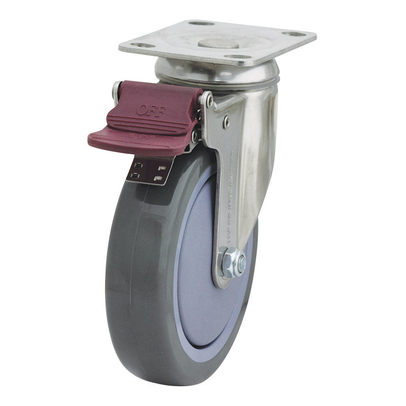 Richmond Castor Swivel with Polyurethane 125mm Wheel (S5586BR) image 0