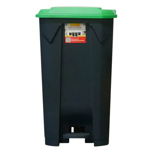 100L Pedal Bin - Green Lid (PBS100GRN) image 2