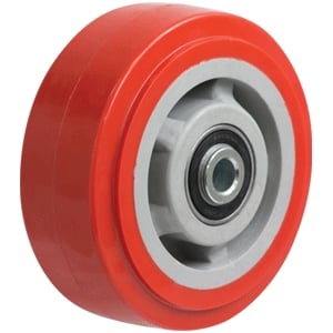 125mm Polyurethane Tyred Nylon Centred Wheel | 3/4" Axle Diameter (PU5509-75) image 0