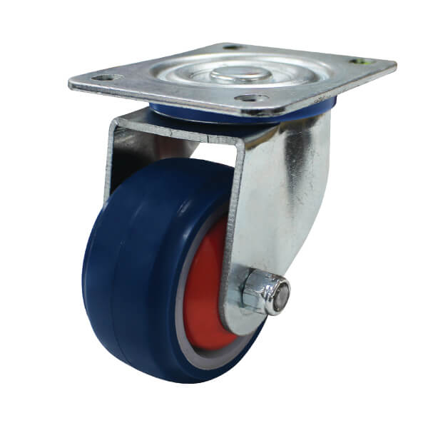 80mm Rebound Rubber Wheel 100kg Capacity Castor (S3604) image 0