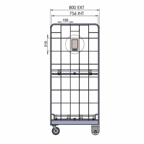 2 Sided Foldable Roll Cage With Fixed Shelf (RCR221) image 4