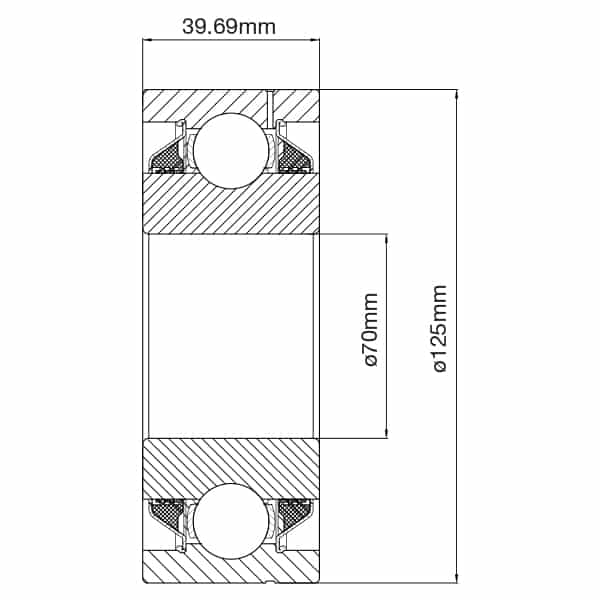 GW214PP2 Round Bore Agricultural Bearing 125mm x 70mm x 39.69mm image 1