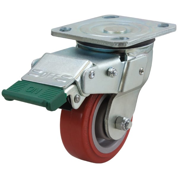Richmond Castor Swivel with 100mm Polyurethane Tyred Wheel and Directional Lock (S4437D) image 0