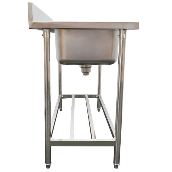 Stainless Steel (304) Bench Left Sink and Ladder Base – 1200L x 610W x 900H image 3