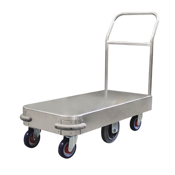 Narrow 6 Wheel Stock Platform Trolley Single Handle | PGR100 image 0