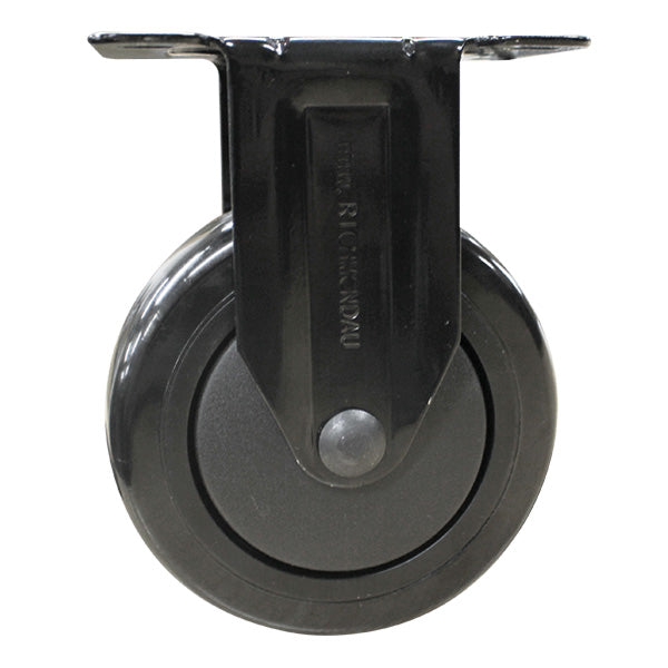 100mm Black Polyurethane Wheel 80kg Capacity Rigid Castor (R4363) image 1