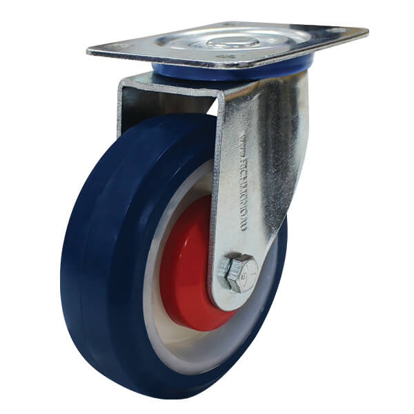 125mm Rebound Rubber Wheel 150kg Capacity Castor (S5604) image 0