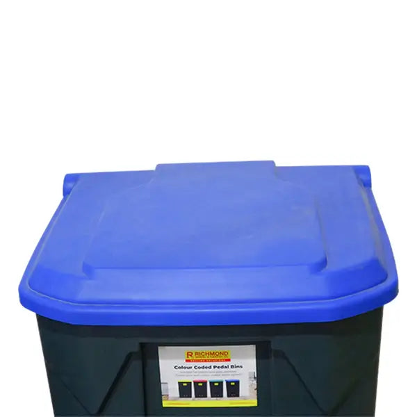 100L Pedal Bin - Blue Lid (PBS100BLU) image 4