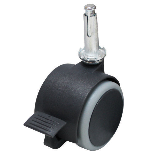 Pack of 2 Non-Marking Twin Wheel Grip Neck Castors (S055BPK2) QTY 2 image 0