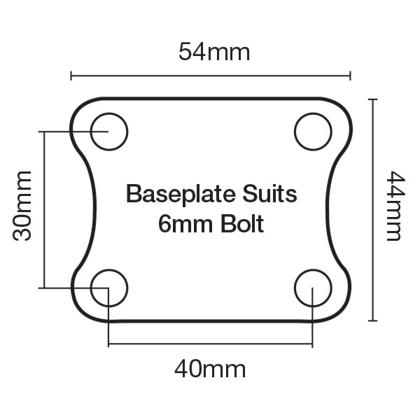 50mm S/S Swivel Nylon Wheel Castor (S262B) image 1