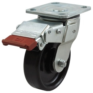 Richmond Castor Swivel with 125mm Nylon Wheel with Swivel Lock and Brake (S5535SLB) image 0