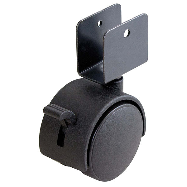 Richmond 50mm Saddle Fit Twin Wheel Furniture Castor with Wheel Brake suits 15-16mm board (S54Bpk2) QTY 2 image 0