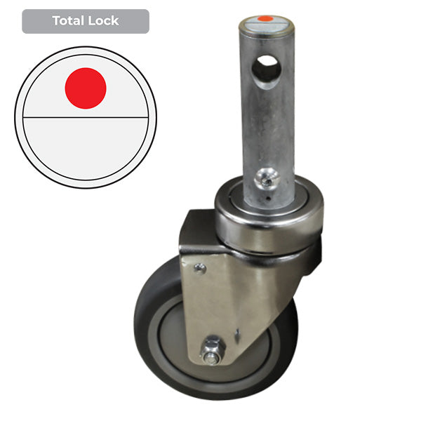 100mm Institutional Rubber Wheel 100kg Capacity Medical Castor (S4293B) image 0