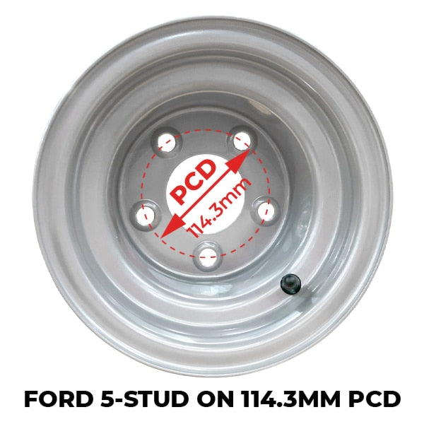 8' X 5.375" Steel Rim With Ford 5 On 114.3mm PCD Stud Pattern  (RI08X375FD) image 2