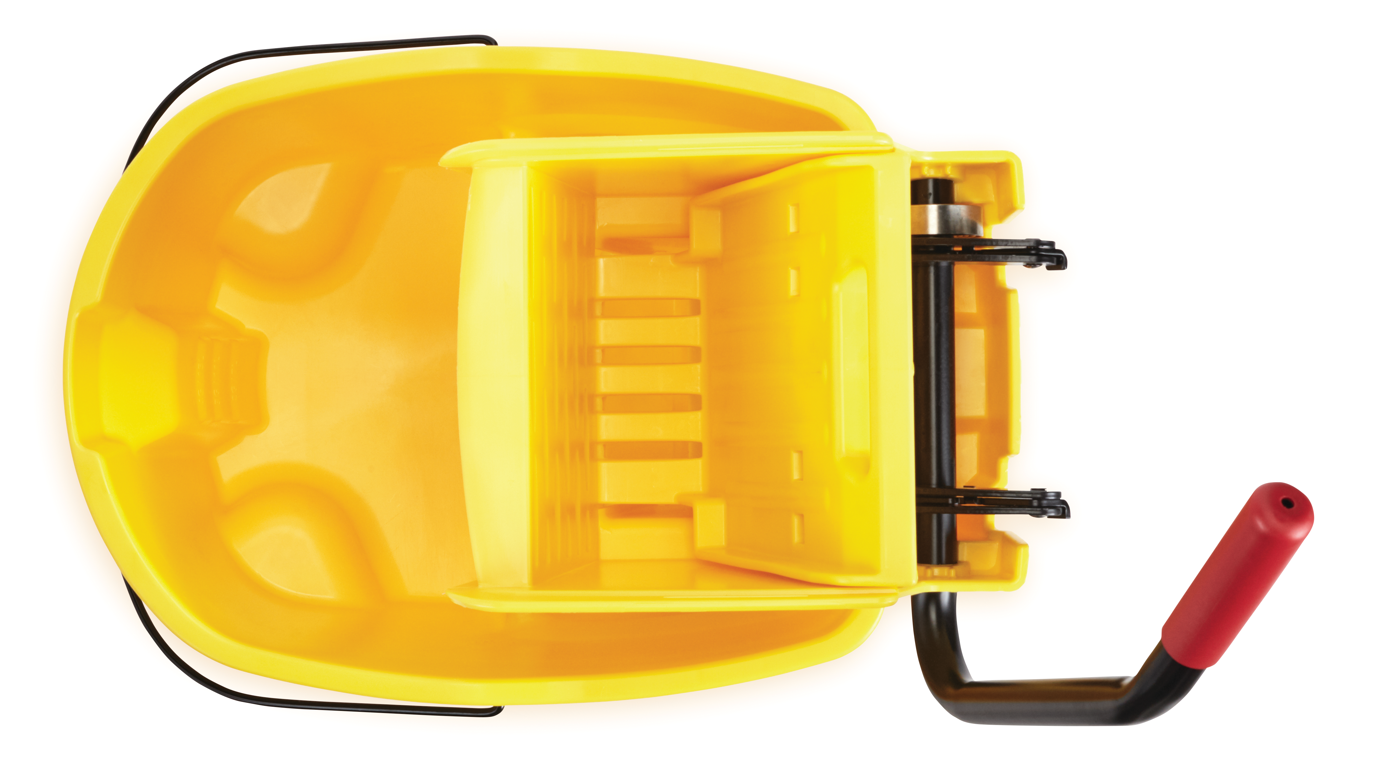 Rubbermaid Commercial Products WaveBrake 35-Quart Side-Press Bucket and Wringer, Yellow | FG758088YEL