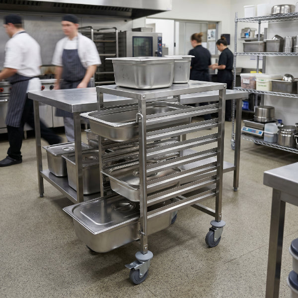 6 Tier Grade 201 Stainless Steel Gastronorm Trolley (BKRGN001)