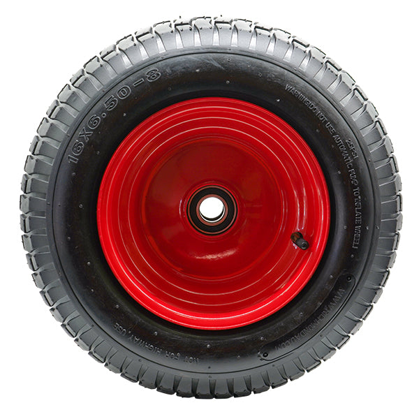 400mm Steel Centred Offset Pneumatic Wheel | 1" Axle Diameter (PN1634-1BB) image 5