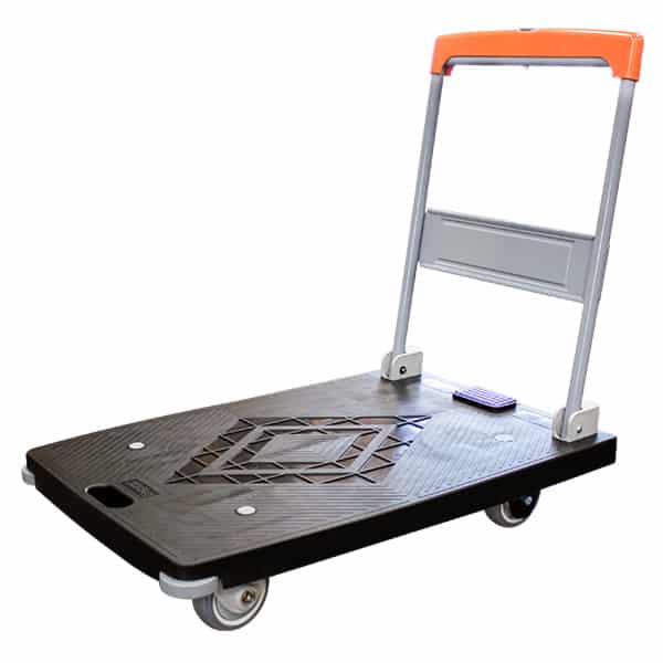 900 x 600mm Folding Platform Trolley with Deadman/Handle Brake | PFR043 image 12