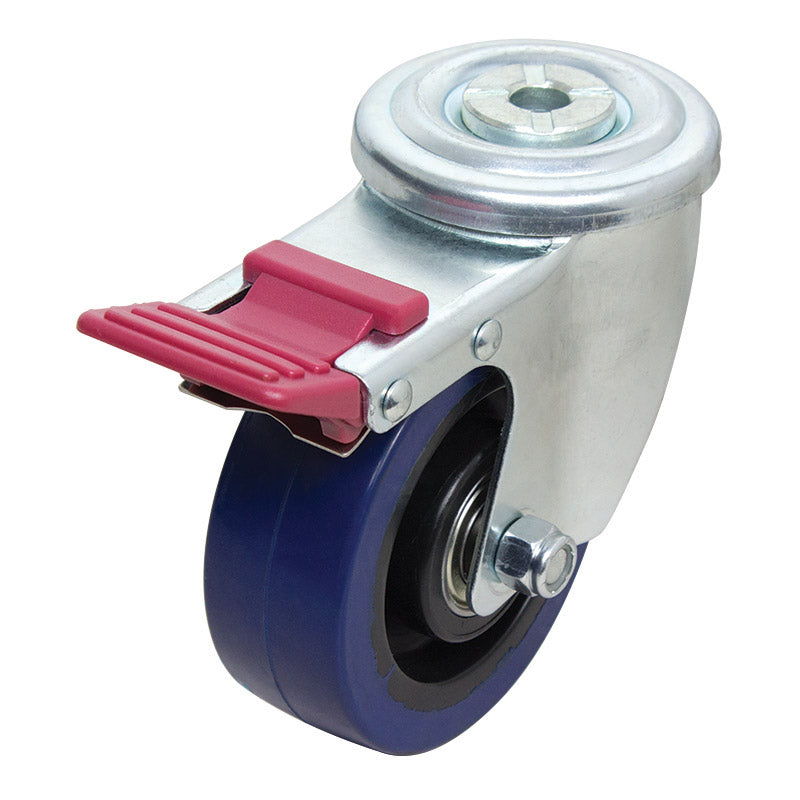 Richmond Castor Swivel with Rebound Rubber 100mm Wheel and Brake (S4214B) image 0