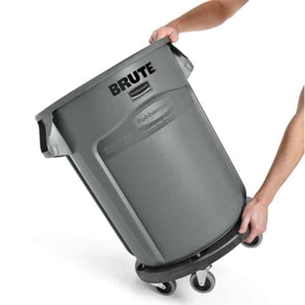 Black Rubbermaid Round BRUTE® Bin Dolly | 513RM264000-BLA image 2