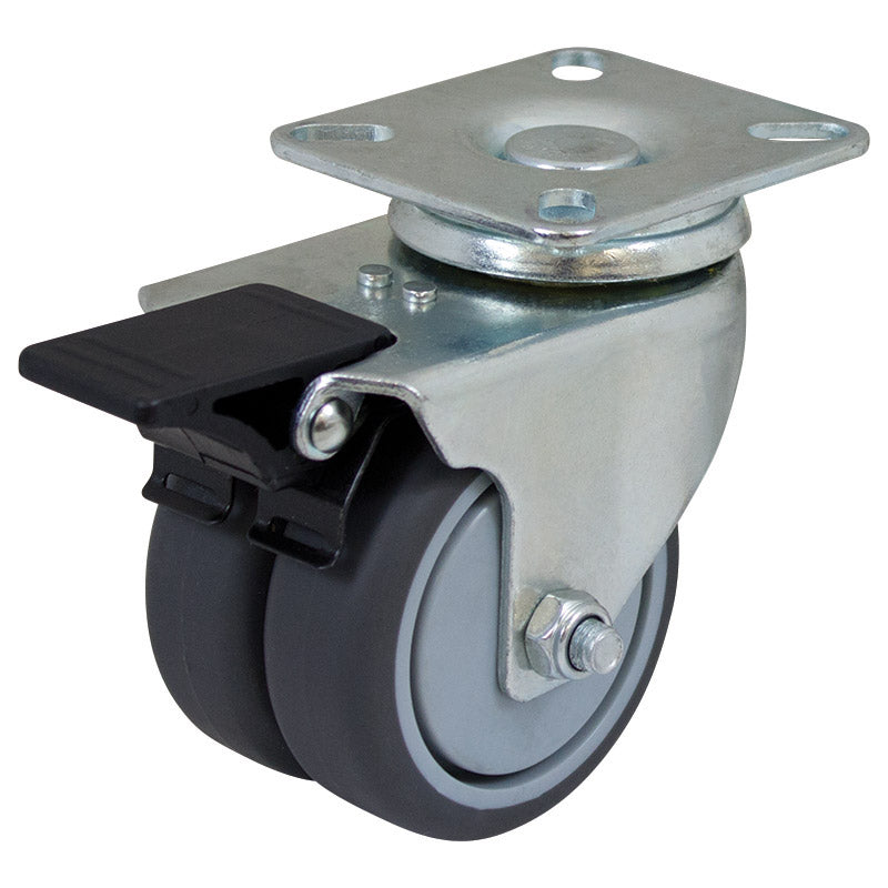 Richmond Castor Swivel with Institutional Rubber 75mm Wheel and Brake (S3718B) image 0