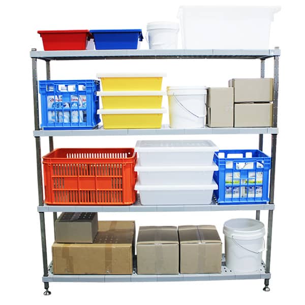 4 Tier Stainless Steel Coolroom Shelving – 1200mm (W) x 380mm (D) x 1600mm (H) (SHE001) image 1
