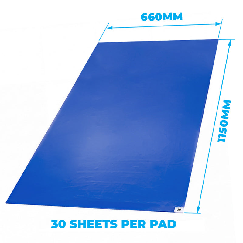 Dust Control Sticky Mat 660 x 1150mm - 30 Sheet Pad (SMR003)