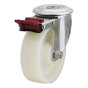Swivel Castor with Nylon 150mm Wheel and Brake (S6146B) image 0