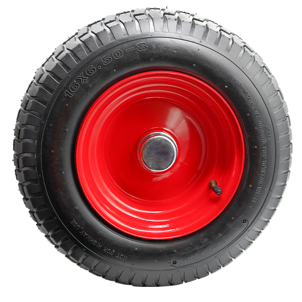 400mm Steel Centred Offset Pneumatic Wheel | 1" Axle Diameter (PN1634-1BB) image 2