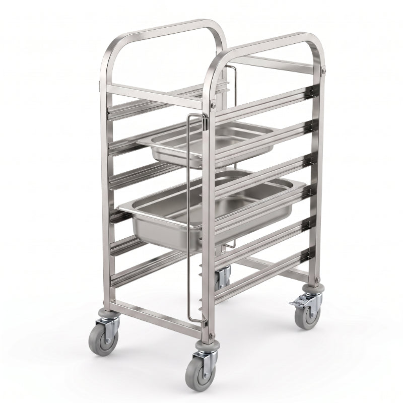 6 Tier Grade 201 Stainless Steel Gastronorm Trolley (BKRGN001)