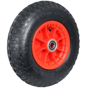 400mm Plastic Centred Pneumatic Wheel | 25mm Axle Diameter (PN1627-M25BB) image 0