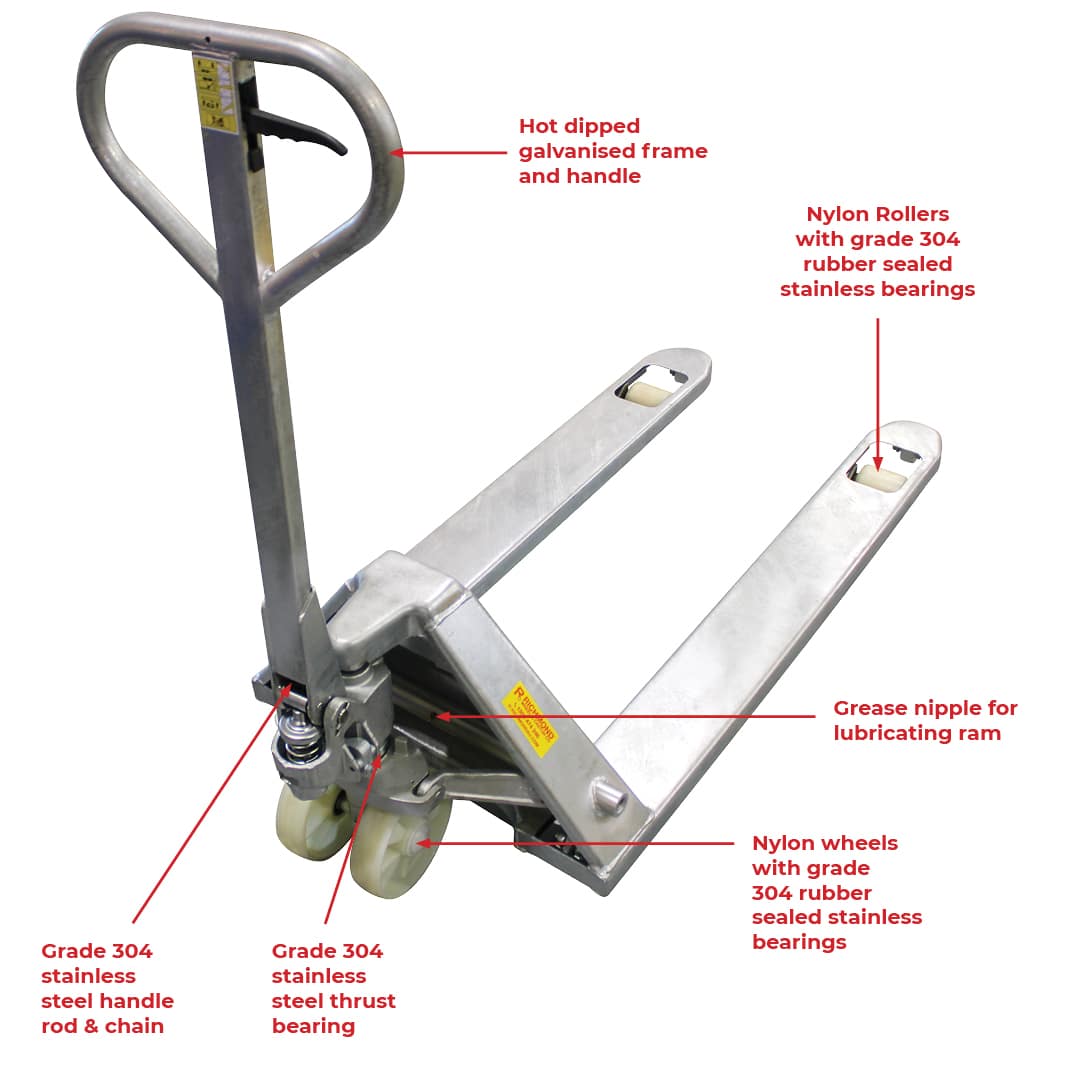 Galvanised 2000kg Pallet Jack | Pallet Truck PJR003 image 1