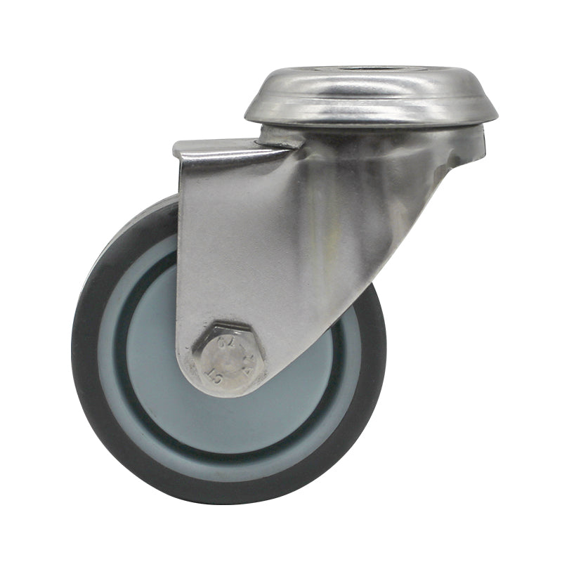 50mm Rubber Wheel 30kg Capacity Stainless Steel Castor (S2728) image 1