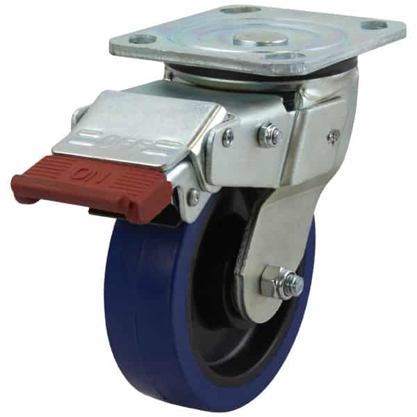 Richmond Castor Swivel with 125mm Rebound Rubber Wheel with Swivel Lock and Brake (S5544SLB) image 0